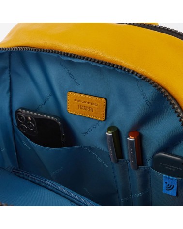 Piquadro Laptop & iPad Backpack - Stylish Black Eco-Leather